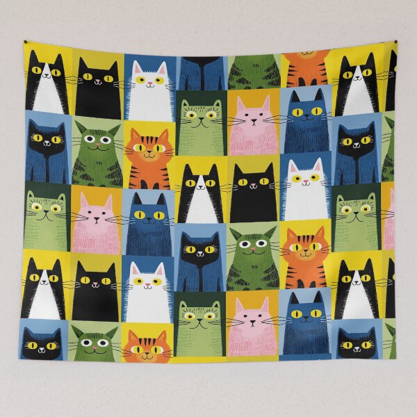 Item preview, Simple Lines, Sweet Felines designed and sold by Retro Type.