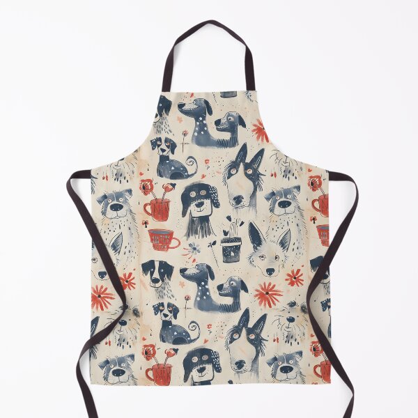Item preview, Funny Dogs Cute Dog Lover Cartoon Animals Retro Pattern designed and sold by SecretDicer.