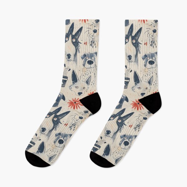 Item preview, Funny Dogs Cute Dog Lover Cartoon Animals Retro Pattern designed and sold by SecretDicer.