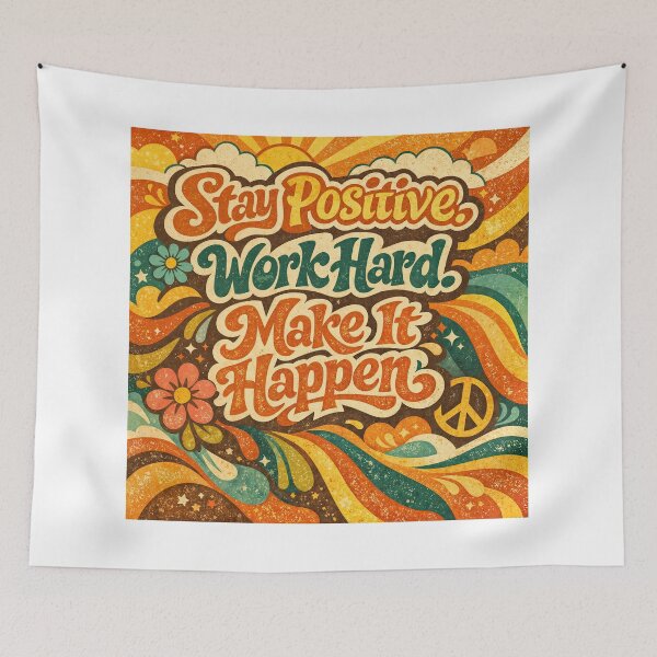 Item preview, Inspire and Thrive: Retro Vibes for a Positive Mindset designed and sold by ForeverPrintsOK.