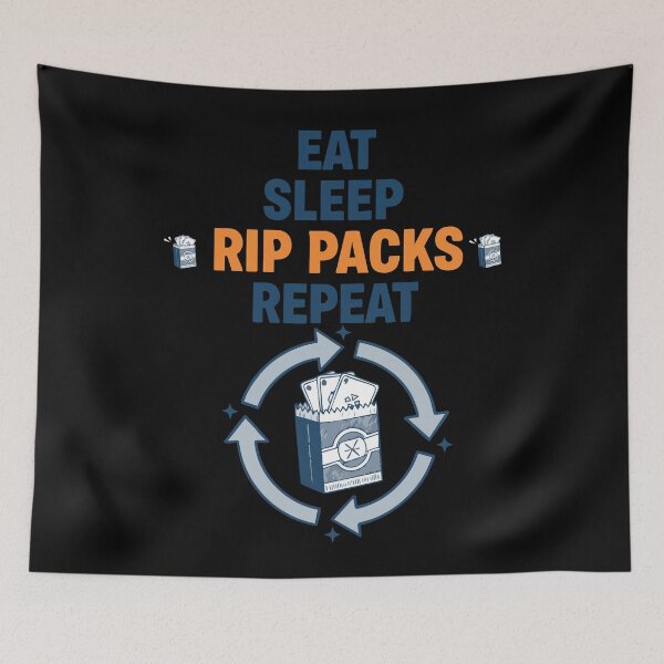 Item preview, Eat Sleep Rip Packs Repeat Trading Card Booster designed and sold by LuminOrb.