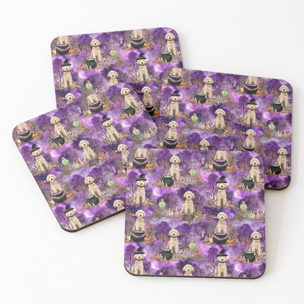 Item preview, Halloween Witches Brew Toile de Jouy - Goldendoodle designed and sold by AstrologyOven.