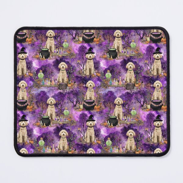Item preview, Halloween Witches Brew Toile de Jouy - Goldendoodle designed and sold by AstrologyOven.