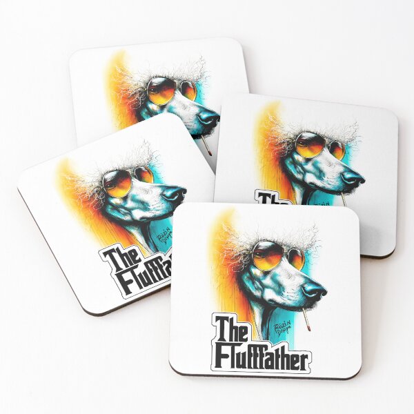 Item preview, The Fullfather Poodle – Sunglasses Ink Splash Portrait with Matchstick designed and sold by Rozin-Design.