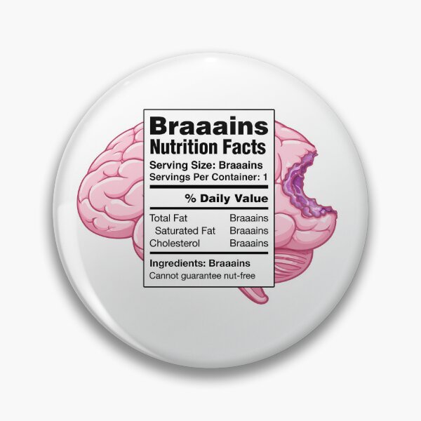 Item preview, Braaains: Nutrition Facts designed and sold by rydrew4real.