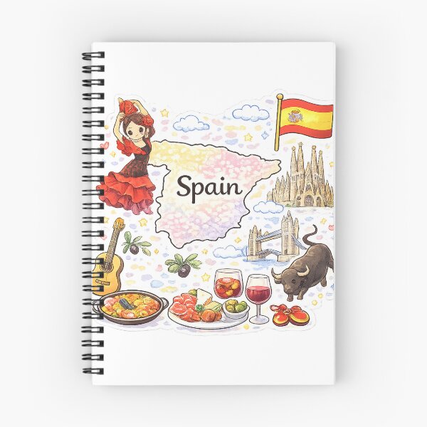 Item preview, Cute Kawaii Spain Map Illustration designed and sold by MIArt Studio.