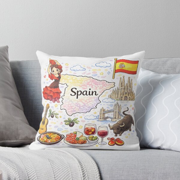 Item preview, Cute Kawaii Spain Map Illustration designed and sold by MIArt Studio.