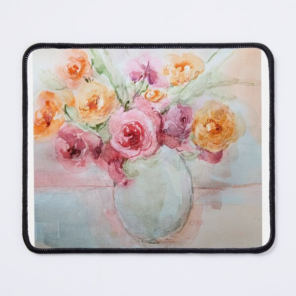 Item preview, Softly Gathered Blooms in Porcelain White designed and sold by Kara Draws.