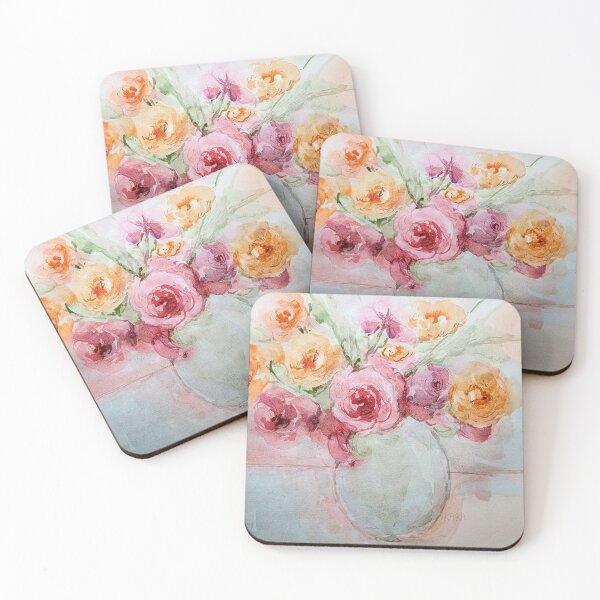 Item preview, Softly Gathered Blooms in Porcelain White designed and sold by Kara Draws.