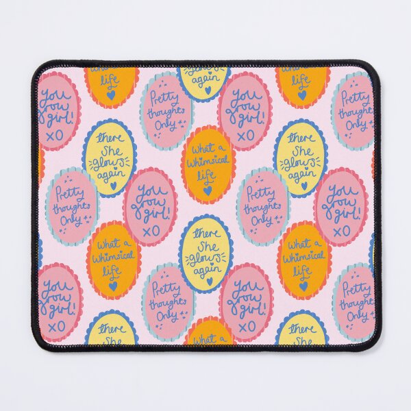Item preview, Whimsical Girly Quote Pattern – Cute Pastel Typography Aesthetic Design designed and sold by Vicci Lou Illustration .