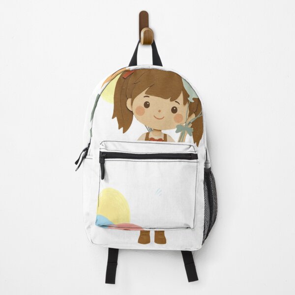 Item preview, Cute Chibi Girl Eid Mubarak Celebration with Colorful Balloons designed and sold by Doaa369.