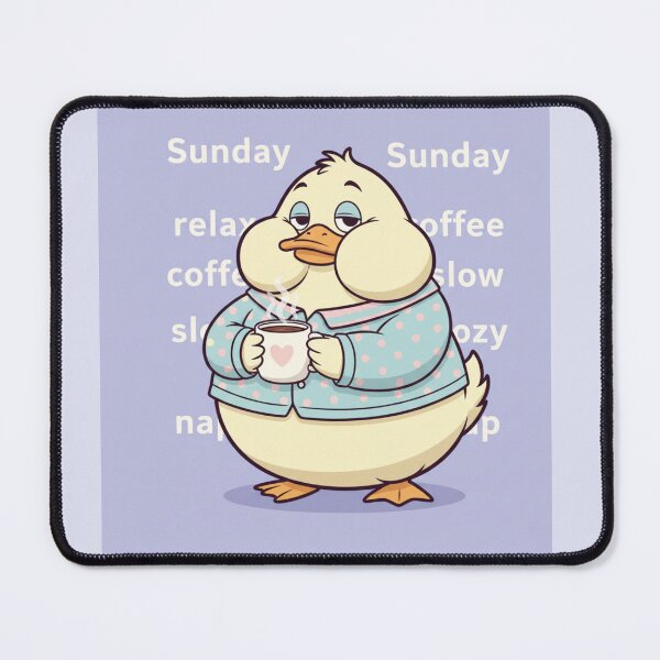 Item preview, Cute Duck Sunday Club - Relax, Coffee, Nap - Sunday Coffee Mood designed and sold by EnlightArt.