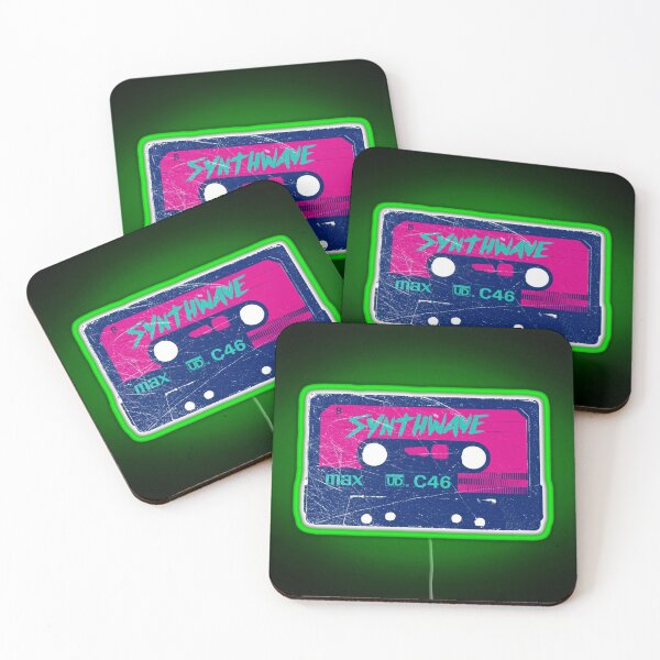 Item preview, Neon Synthwave Cassette – Retro 80s Cyberpunk Aesthetic Design designed and sold by DPSz.