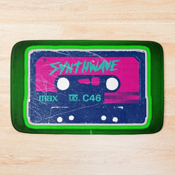 Item preview, Neon Synthwave Cassette – Retro 80s Cyberpunk Aesthetic Design designed and sold by DPSz.