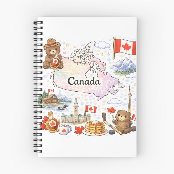 Item preview, Cute Kawaii Canada Map Illustration designed and sold by MIArt Studio.