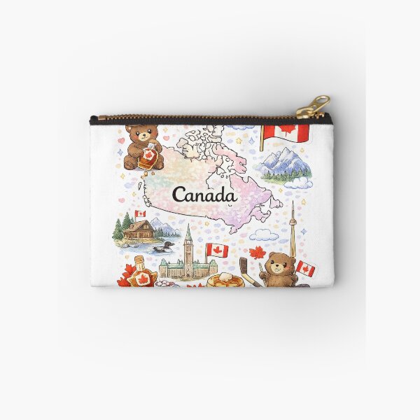 Item preview, Cute Kawaii Canada Map Illustration designed and sold by MIArt Studio.