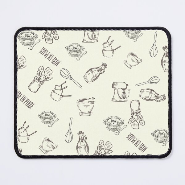 Item preview, Mise en Place Cooking Recipe Seamless Pattern - Light Cream designed and sold by ottrain.