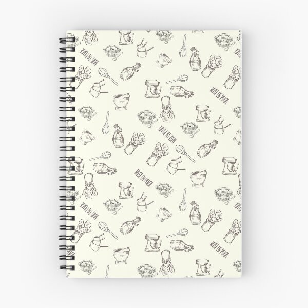 Item preview, Mise en Place Cooking Recipe Seamless Pattern - Light Cream designed and sold by ottrain.