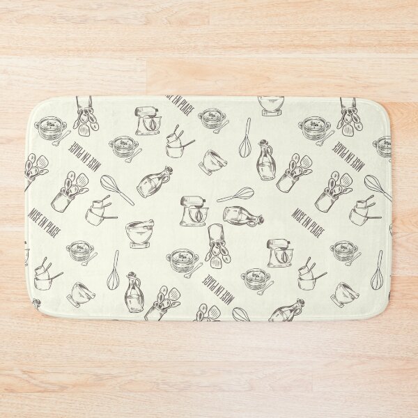 Item preview, Mise en Place Cooking Recipe Seamless Pattern - Light Cream designed and sold by ottrain.