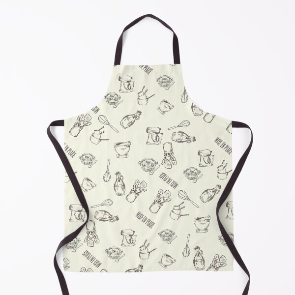 Item preview, Mise en Place Cooking Recipe Seamless Pattern - Light Cream designed and sold by ottrain.