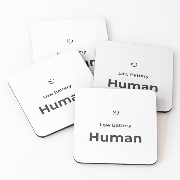 Item preview, Low Battery Human – Funny Minimalist Office Humor Design designed and sold by mostly_offline.