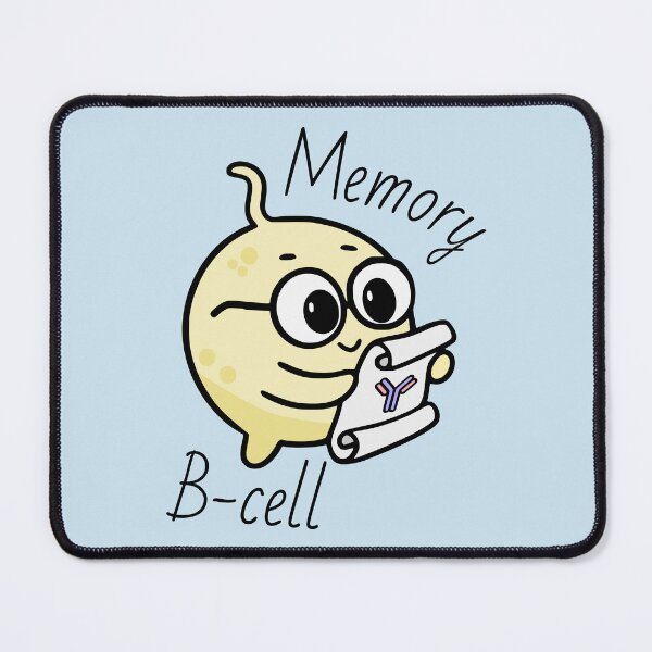 Item preview, Cute Memory B-cell - Cute Immune Cells designed and sold by MicroMarket.