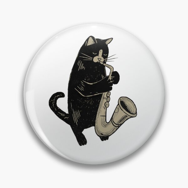 Item preview, Midnight Jazz Vibes Collection - Jazz Cat with Saxophone designed and sold by PhokaPhokich.