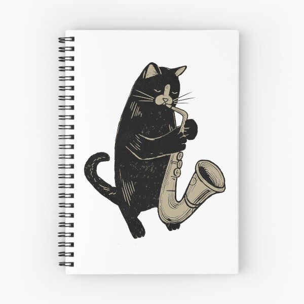 Item preview, Midnight Jazz Vibes Collection - Jazz Cat with Saxophone designed and sold by PhokaPhokich.