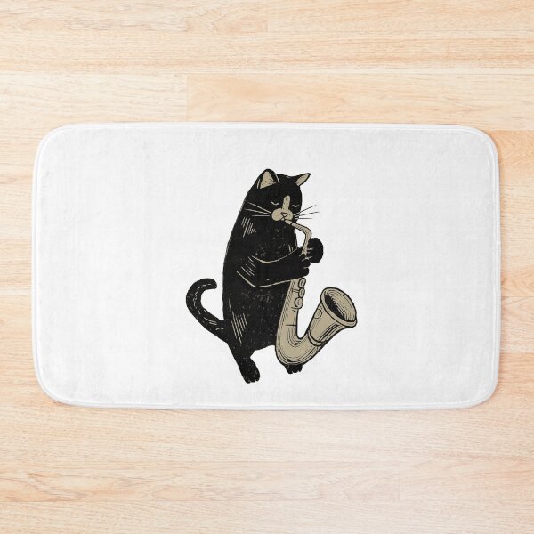Item preview, Midnight Jazz Vibes Collection - Jazz Cat with Saxophone designed and sold by PhokaPhokich.