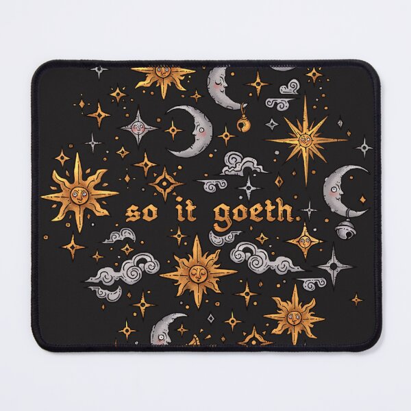Item preview, So It Goes - Medieval Sun & Moon Pattern | Illuminated Witchy Astrology  designed and sold by keyvei.