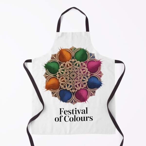 Item preview, Festival of Colours Mandala Shirt | Gold Filigree Holi Color Powder Brushstroke Indian Spring Tee designed and sold by DarylWelsh2024.