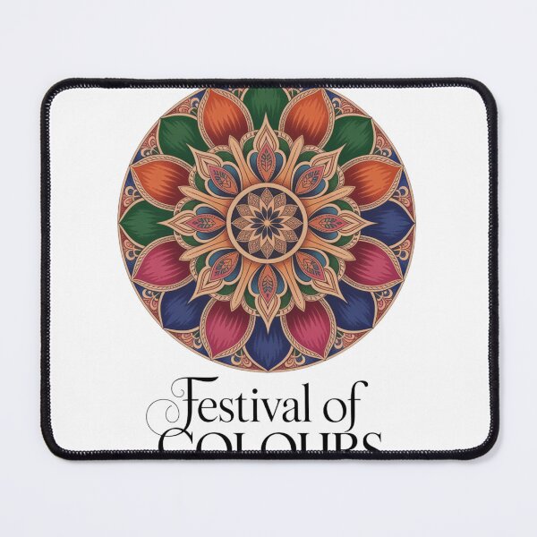 Item preview, Festival of Colours Circular Lotus Mandala Shirt | Holi Indian Rangoli Art Spring Celebration Tee designed and sold by DarylWelsh2024.