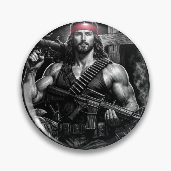 Item preview, Rambo Jesus – They Drew First Blood Version 3 designed and sold by Endthedisease.