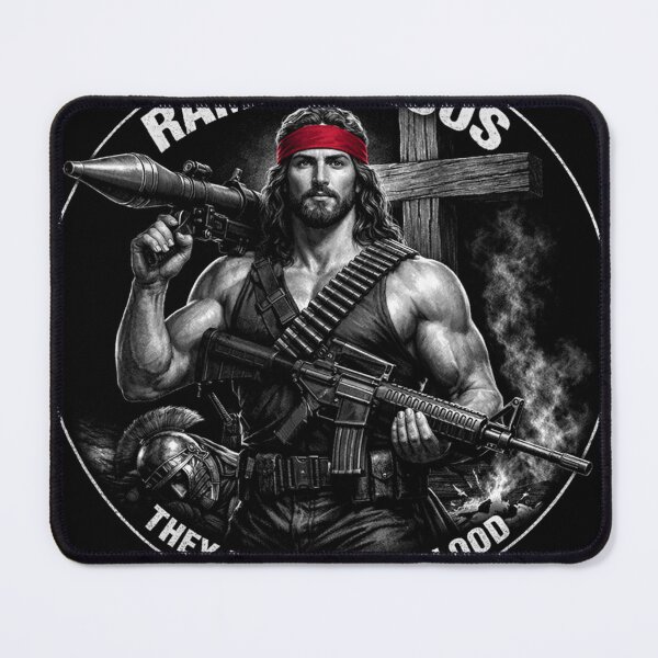 Item preview, Rambo Jesus – They Drew First Blood Version 3 designed and sold by Endthedisease.