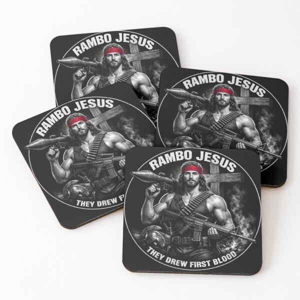 Item preview, Rambo Jesus – They Drew First Blood Version 3 designed and sold by Endthedisease.
