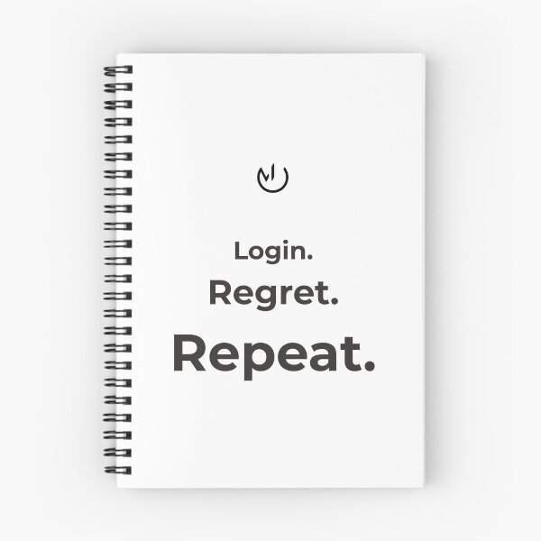 Item preview, Login Regret Repeat – Funny Office Humor Minimalist Design designed and sold by mostly_offline.
