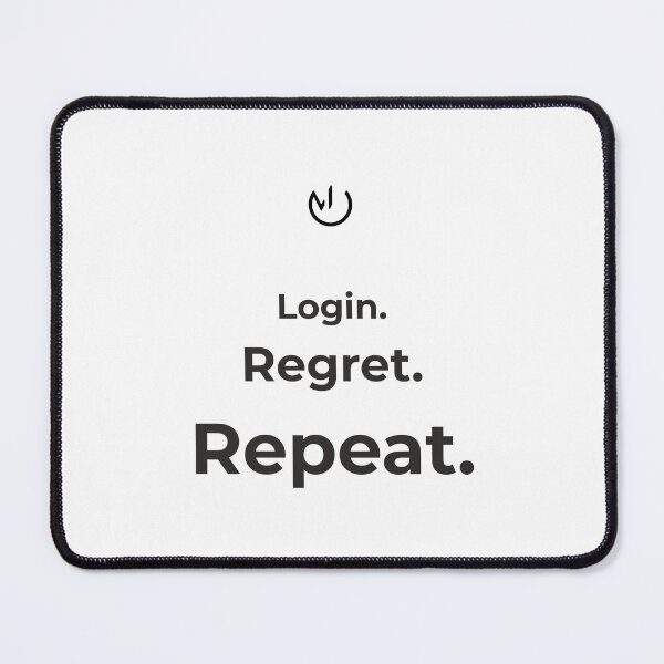 Item preview, Login Regret Repeat – Funny Office Humor Minimalist Design designed and sold by mostly_offline.