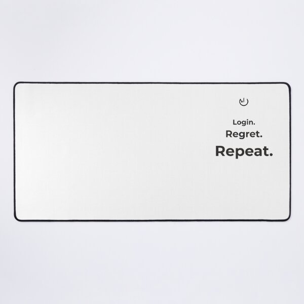 Item preview, Login Regret Repeat – Funny Office Humor Minimalist Design designed and sold by mostly_offline.