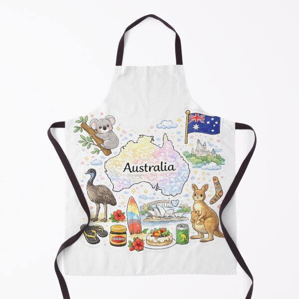 Item preview, Cute Kawaii Australia Map Illustration designed and sold by MIArt Studio.