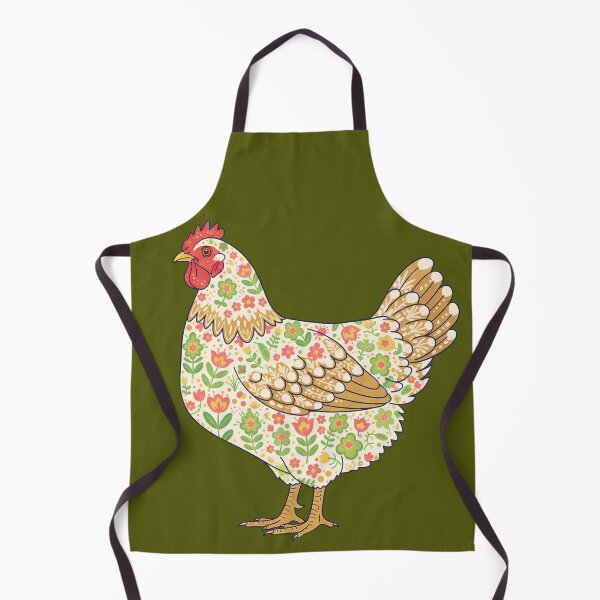 Item preview, Pretty Hen in Soft Spring Flowers – Scandinavian Folk Art by heidiannemorris © designed and sold by FOLK ART FUSION by heidiannemorris.