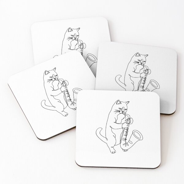 Item preview, Midnight Jazz Vibes Collection - Cool Jazz Cat Sax Player designed and sold by PhokaPhokich.