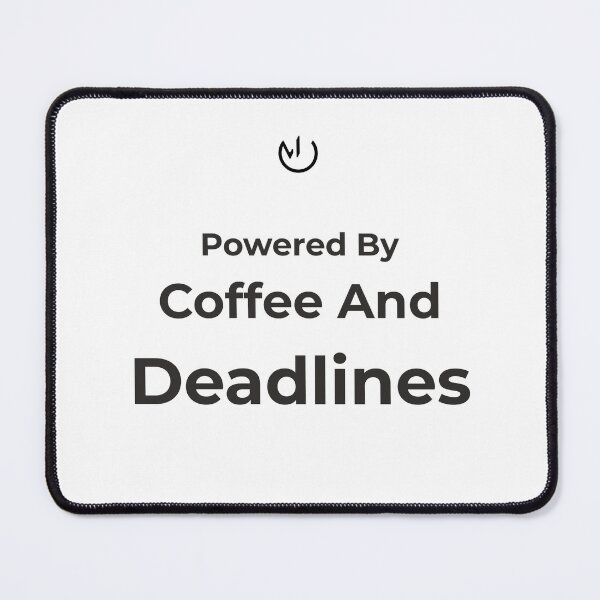 Item preview, Powered By Coffee And Deadlines – Funny Office Humor Minimalist Design designed and sold by mostly_offline.