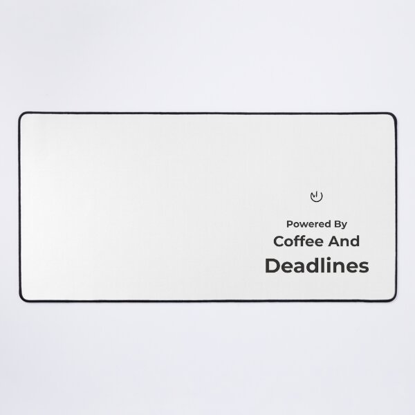 Item preview, Powered By Coffee And Deadlines – Funny Office Humor Minimalist Design designed and sold by mostly_offline.