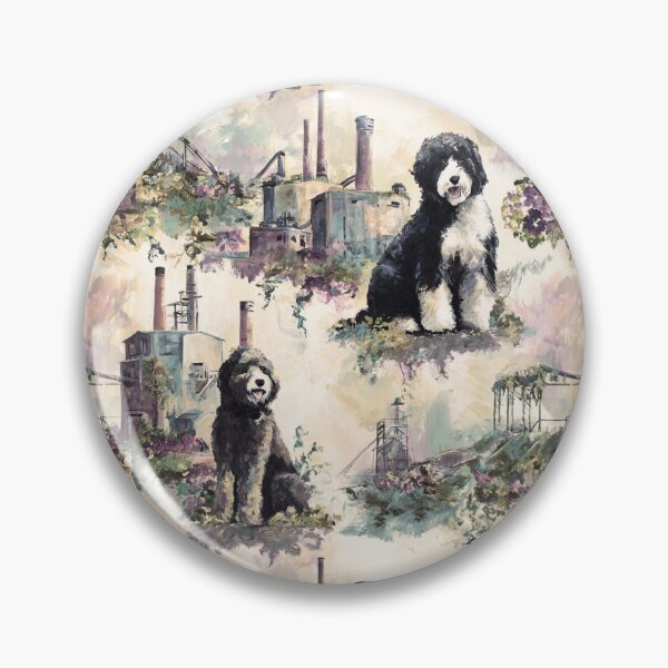 Item preview, Industrial Toile de Jouy - Labradoodles designed and sold by AstrologyOven.