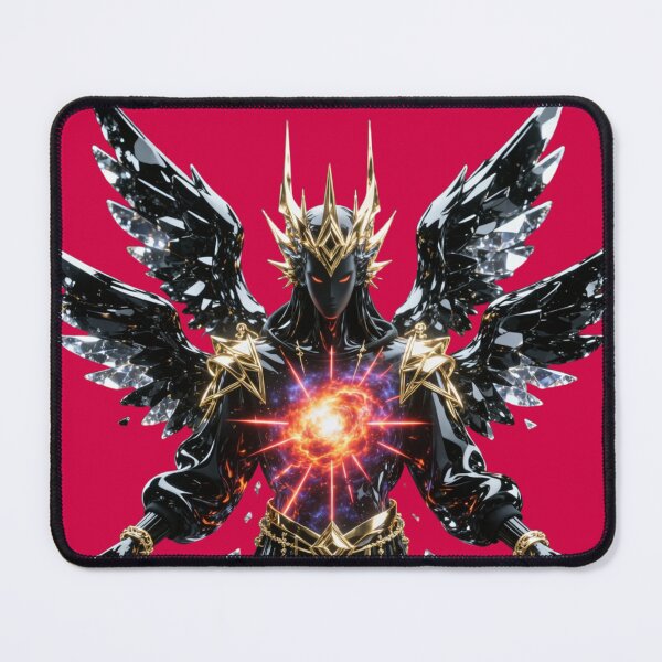 Item preview, Y2K Cyber-Seraphim Deity in Prismatic Obsidian Glory designed and sold by gutfeelgraphic.