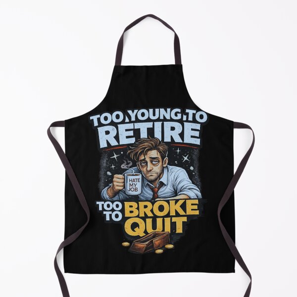 Item preview, Too Young To Retire Too Broke To Quit Funny Work Design designed and sold by NicheBloom.