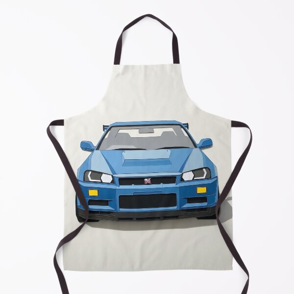 Item preview, Blue Nissan Skyline GT-R R34 Poster designed and sold by Motorline44.