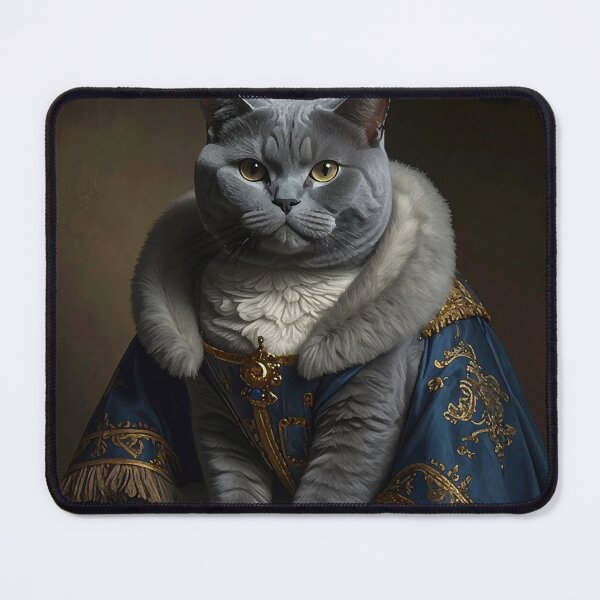 Item preview, Royal Grey British Shorthair Cat Portrait designed and sold by Rutvain.