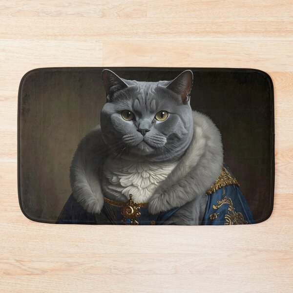 Item preview, Royal Grey British Shorthair Cat Portrait designed and sold by Rutvain.