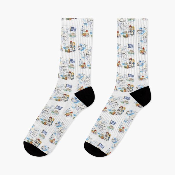 Item preview, Cute Kawaii Greece Map Illustration designed and sold by MIArt Studio.